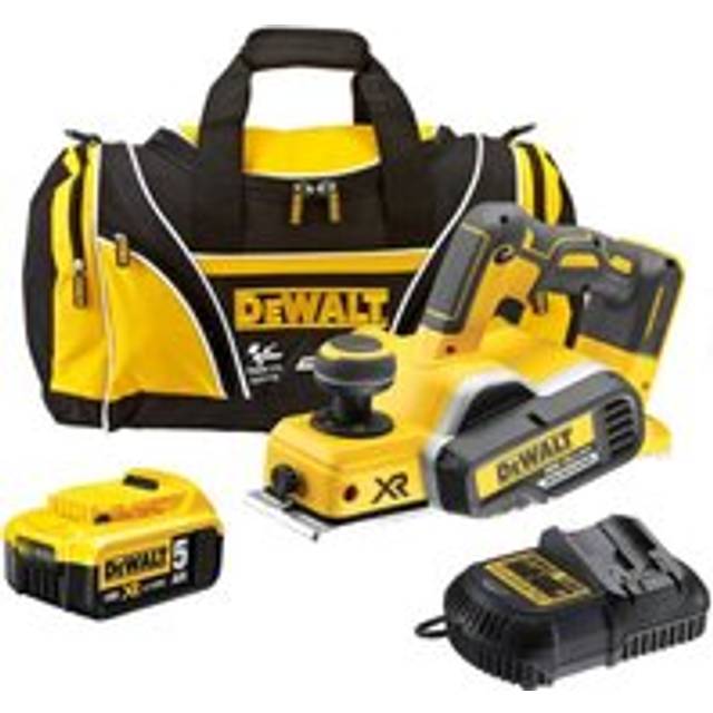 Dewalt DCP580 P1 18v XR Cordless Brushless Planer + 1 x 5.0ah Batt, Charger + Bag