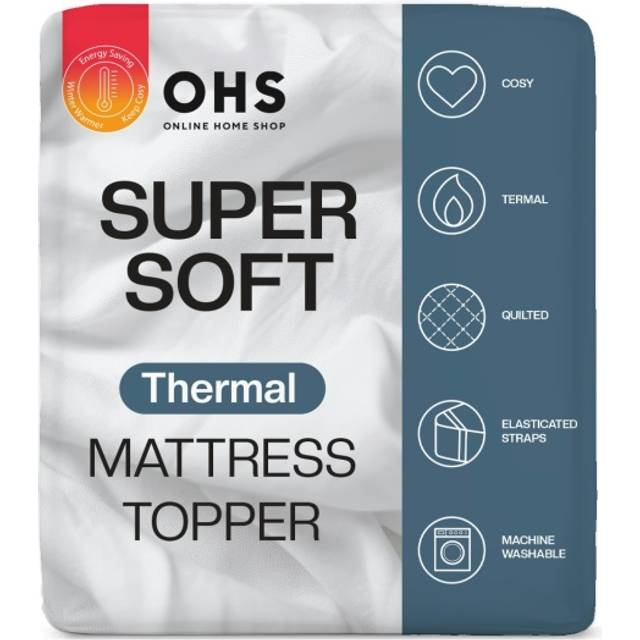 Teddy Soft Warm Thermal Mattress Topper Fitted Sheet, Cream - Double Fitted