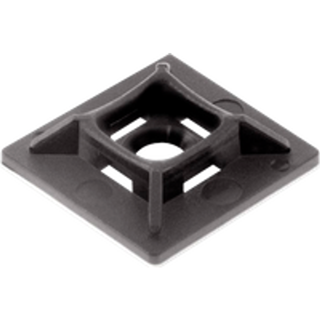 UniCrimp Black 19mm 2-Way Cable Tie Base (Pack of 100) - QTBB12