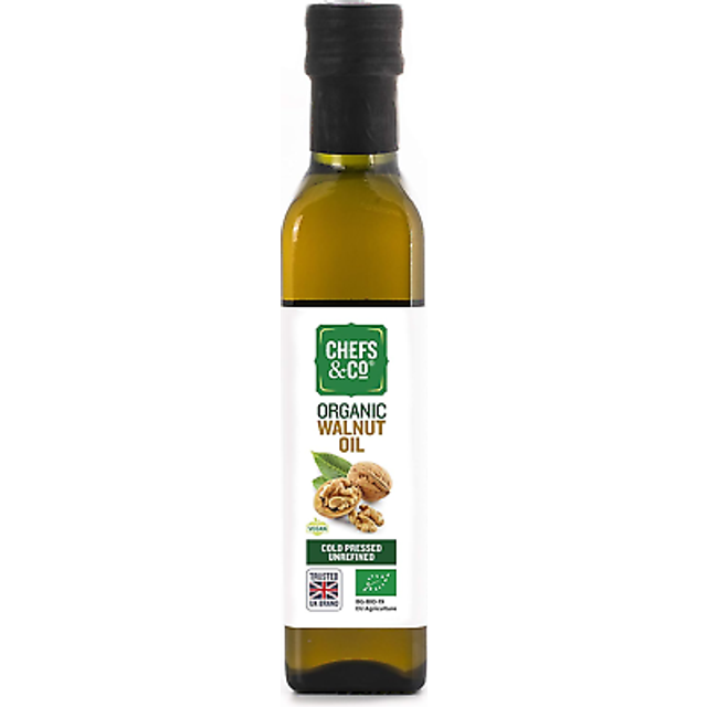 Cold pressed organic walnut oil 250ml vegan non-gmo cooking oil glass bottle