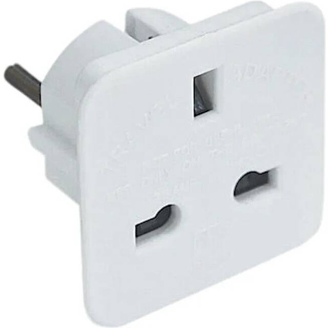 Uk to eu travel plug adaptor adapter - white
