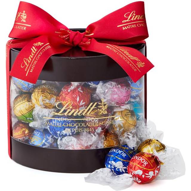 Lindt Chocolate Lindor Gift 35 individually with carrying L2 shopping bag included [Lindt Official] Box, pieces, wrapped, bag,