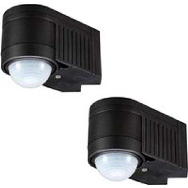 Litecraft Luton 360 Motion Sensor Outdoor Corner Mount Black - 2 Pack