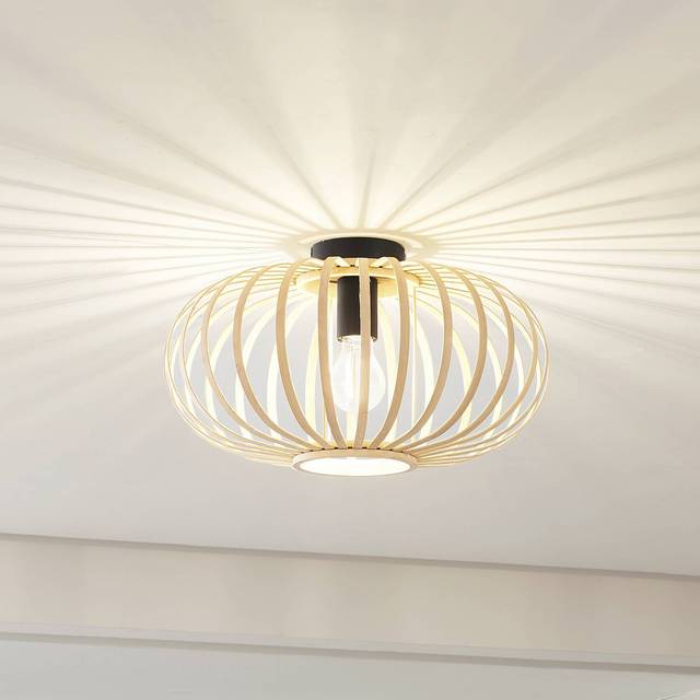 Lindby - Lielle Ceiling Lamp Ø40 Bamboo
