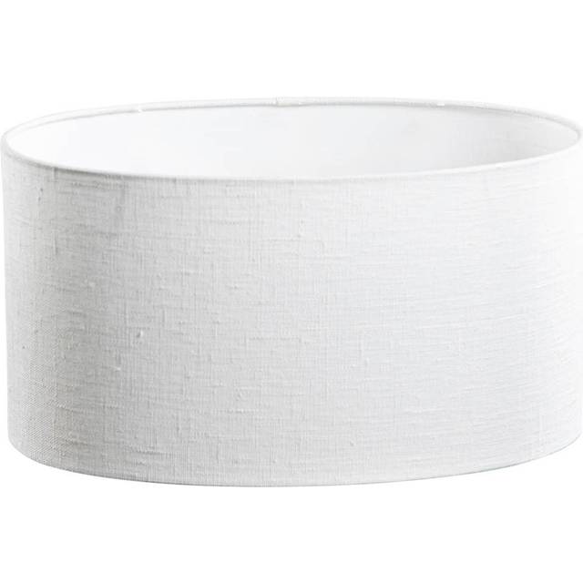 White Oval Linen Lampshade 35/23/18