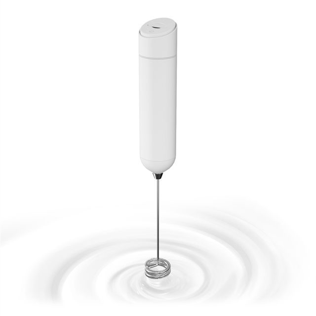 Milk Frother Handheld, Electric Milk Frother for Coffee, White