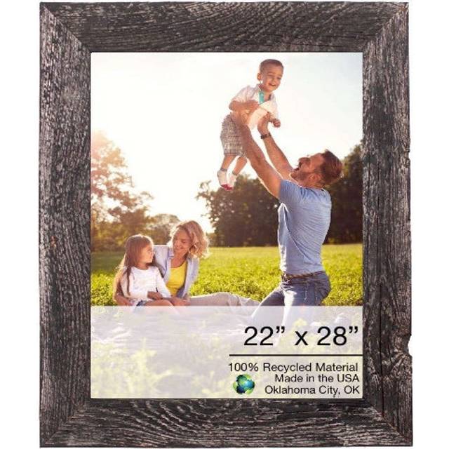 22 X 28 Rustic Farmhouse Rustic Black Wood Frame