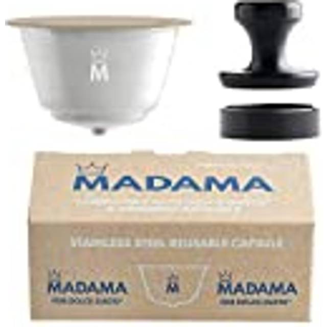 MADAMA – påfyllningsbar Dolce Gusto kaffekapsel, återanvändbar och kompatibel. Rostfritt stål och silikon av livsmedelskvalitet. 1 st