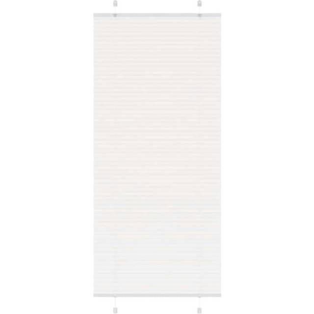 vidaXL Pleated Blind White 85x200 cm Fabric Width 84.4 cm Polyester