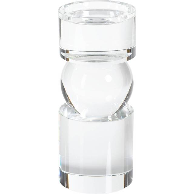 Renata 9.5In Tall Clear Crystal Pillar Candle Holder