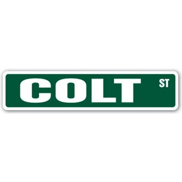 SignMission D-9-SS-COLT 2 x 9 in. Childrens Name Room Street Sign Decal - Colt
