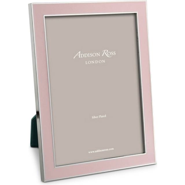 Light Pink Enamel & Silver Frame