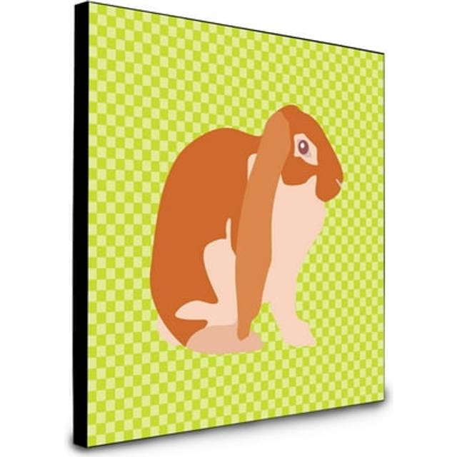 Caroline's Treasures English Lop Rabbit Green Artwork Panel wall-decor  Multicolor