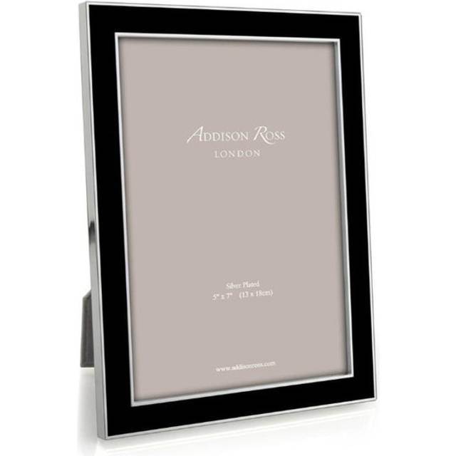 Black Enamel & Silver Frame