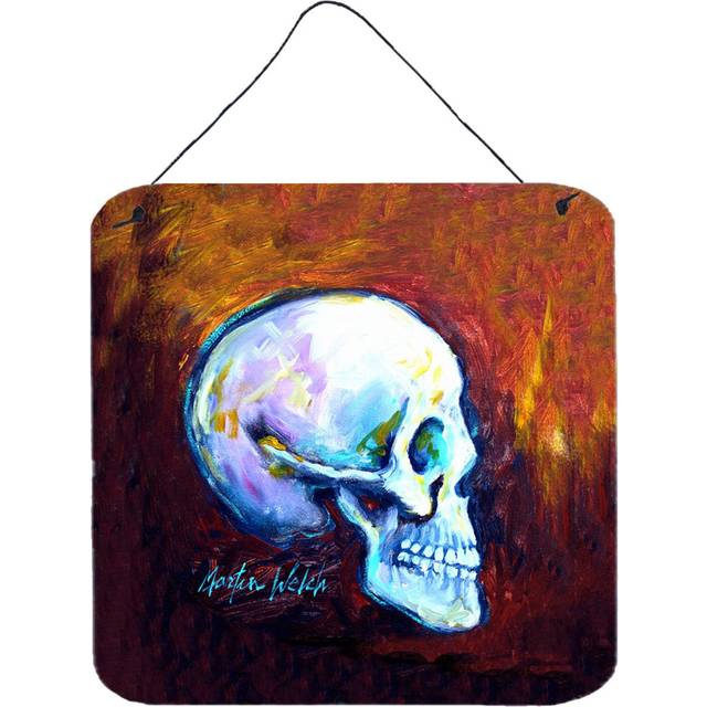 """""Caroline's Treasures Skeleton My Best Side Door Hanging Prints wall-decor  Multicolor"""""