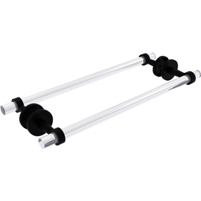 Clearview Collection 18 Inch Back to Back Shower Door Towel Bar - Matte Black