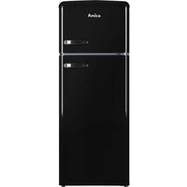 Amica FDR2213B/1 144cm High 80/20 Small Fridge Freezer - Black - E Rated