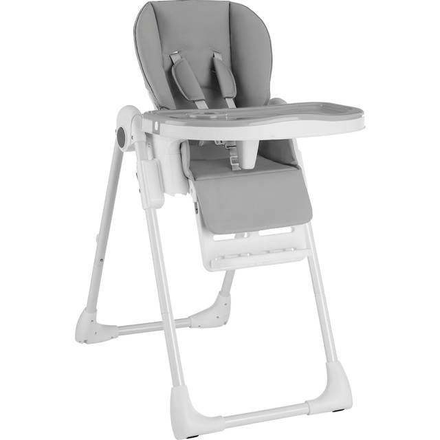TecTake High Chair Sophia - Foldable, Height-adjustable, 5-point Harness, White