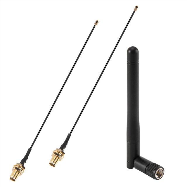 2PCS/Lot 2.4GHz 3DBi WiFi 2.4G Antenna Aerial RP-SMA Male Wireless