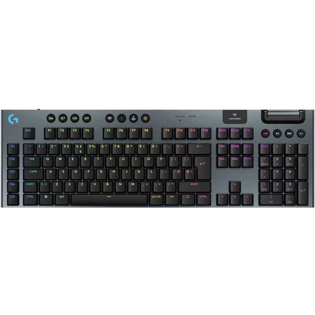 Logitech G Trådlöst G915 X LIGHTSPEED-speltangentbord med låg profil in Svart, UK English (Qwerty)