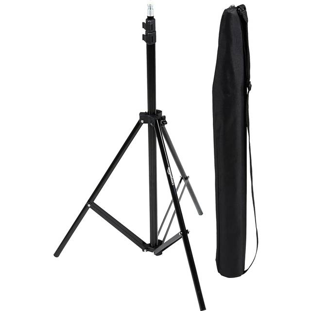 Aluminum 2.04 m Light Stand with Case, Black