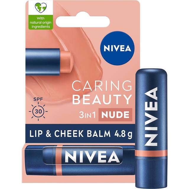 NIVEA 3in1 Caring Beauty Lip & Cheek Balm Nude, 4.8g