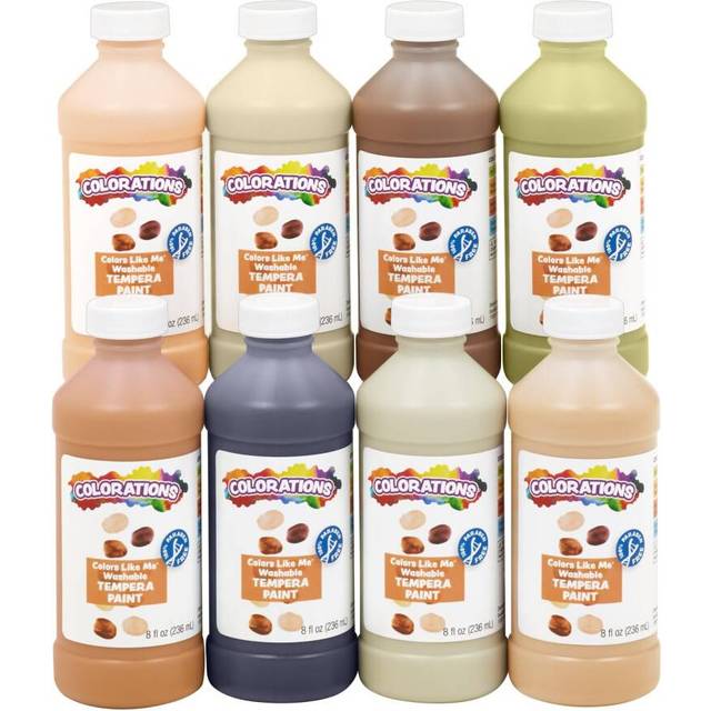 Colorations Colors Like Me Washable Tempera Paint  8 oz. - set of 8