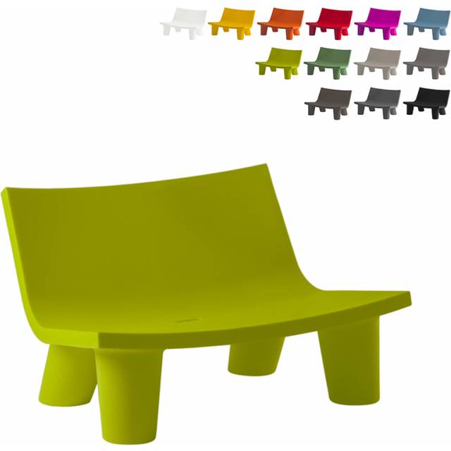 Slide - Canapé de jardin 2 places Low Lita - Vert - polyéthène recyclable - Designer Paola Navone