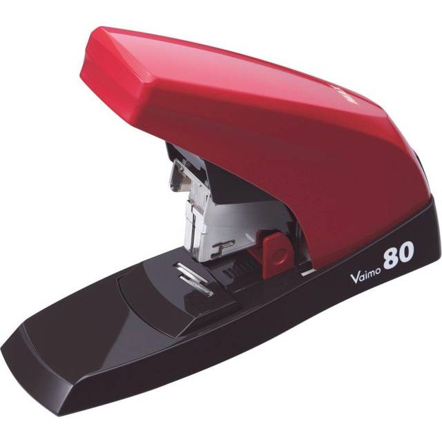 Max HD-11UFL/R Desktop Stapler Bimo 80 Flat 80 Sheets Red