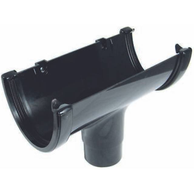 FloPlast Industrial/ Xtraflo Gutter Running Outlet - for 110mm Downpipe 170mm Black