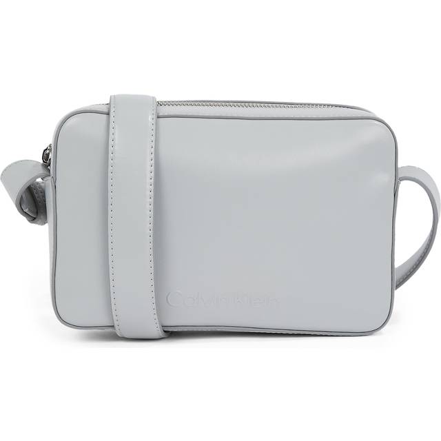 Calvin Klein Embossed Shoulder bag 22.5 cm gray