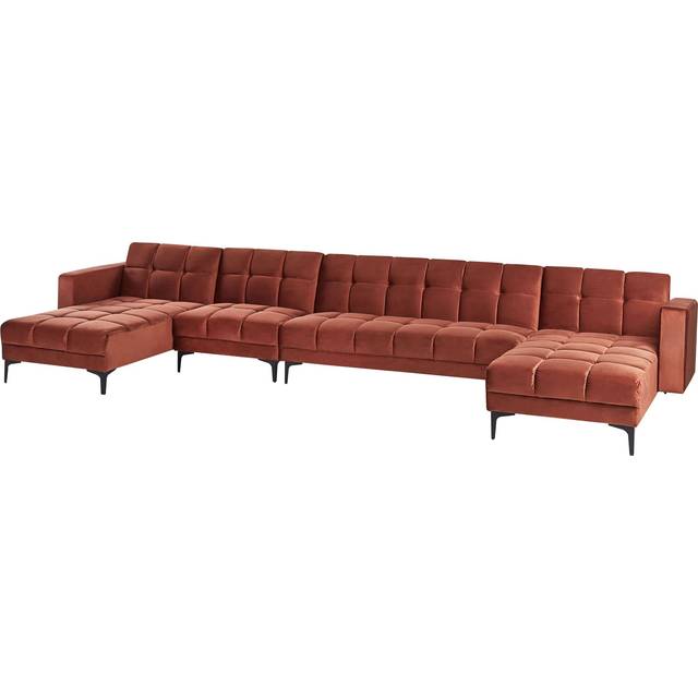 6-sits U-formad soffa Alnes Röd, Svart - Soffgrupp Röd