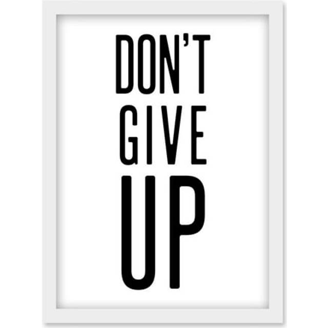 Exercise Inspiration Don't Give Up Exercise Work Out Motivation Gym Aesthetic Artwork Framed Wall Art Print A4 - White - One Size