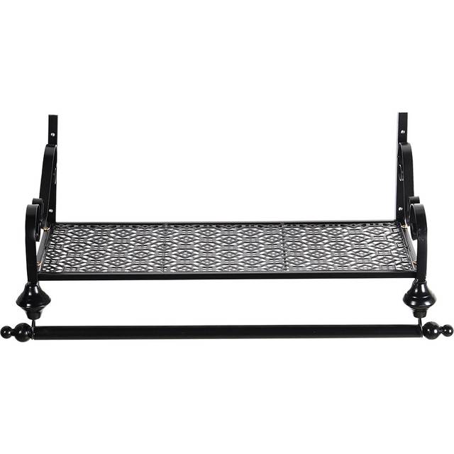 Chanoch Wall Hook with Storage in Black (80cm W X 28cm D)
