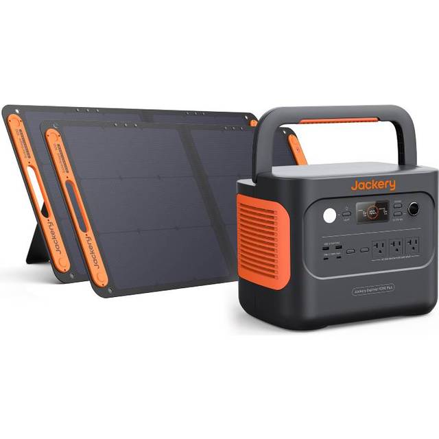 Jackery Explorer 1000 Plus Portable Power Station with 2x SolarSaga 100W Solar Panel