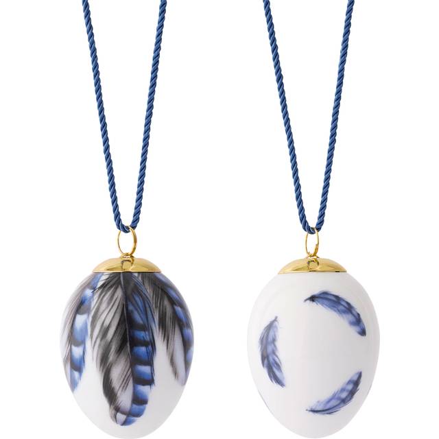 Royal Copenhagen Jay Feathers Multicolored Påskepynt 6cm 2stk