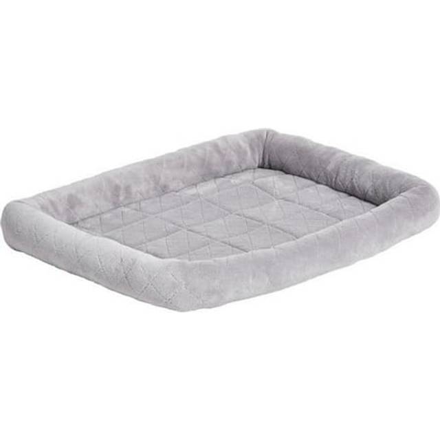 MidWest Quiet Time Deluxe Diamond Stitch Pet Bed Gray for Dogs