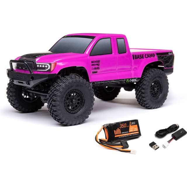 AXIAL 1/24 SCX24 Base Camp 4WD Rock Crawler RTR Pink C-AXI-1219T3