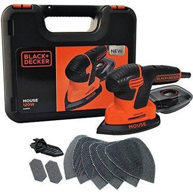 BLACK+DECKER KA2500K-GB Next Generation Mouse Sander with Kit Box and 9-Accessories, 120 W