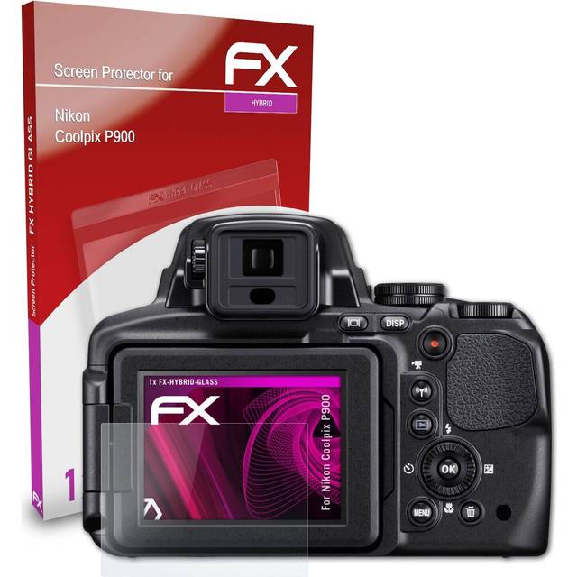 Atfolix glass protector for nikon coolpix p900 9h hybrid-glass