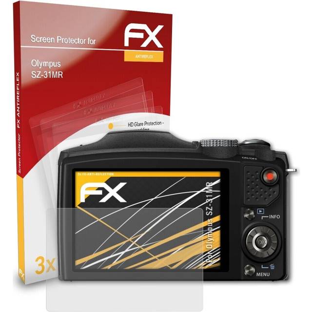 Atfolix 3x Screen Protection Film For Olympus Sz-31mr Matt&shockproof