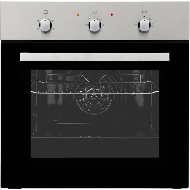 Cookology 60cm Built In Electric Fan Oven - Integrated Single Fan Oven with Mechanical Timer & Grill (Stainless Steel)