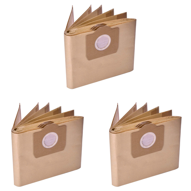 30 Pack 6.959-130.0 Paper Filter Dust Bag A 2201/2204/2504 for WD3 WD3P Wet & Dry Vacuum Cleaner Replacement