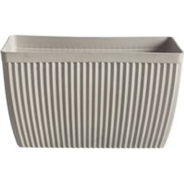 Rectangular Flower Pot Stone Mixture Polyresin 73 x 32 cm Matt Indoor and Outdoor Use Beige Sisal