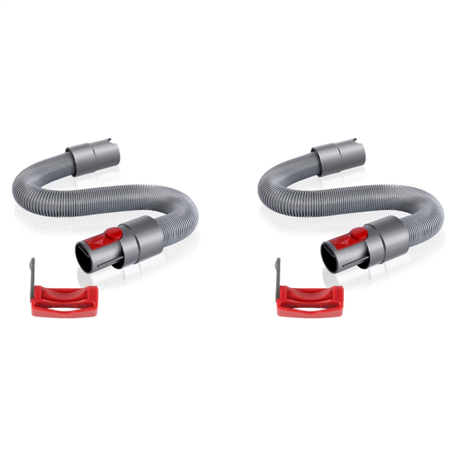 2X Trigger Lock and Flexible Extension Hose Compatible for V7 V8 V10 V11 Vacuum Cleaner Parts Red