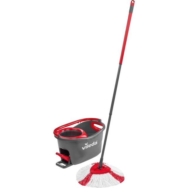 Vileda Turbo EasyWring and Clean Mopp Set, Röd/Grå, 48.6 x 29.6 cm