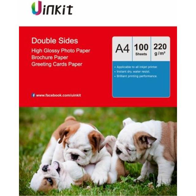 A4 220gsm double sides high glossy inkjet photography paper - 100 sheets uinkit
