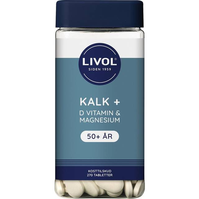 Livol Kalk + D Vitamin & Magnesium 50+ år - 270 tabletter