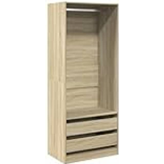 Garderob sonoma-ek 80x50x200 cm konstruerat trä