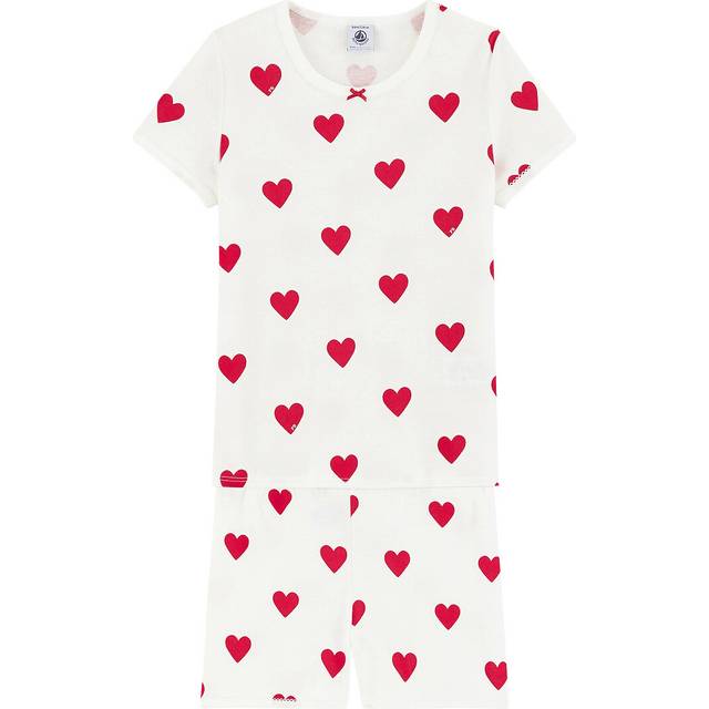 Organic Cotton Short Pyjamas in Heart Print - 5Y (108CM)